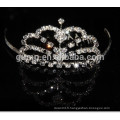 Peitures en tiaras en argent pei peigne.rhinestone